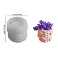 Pink honeycomb silicone mold with flower detail for DIY resin and candle making - Honeycomb Candle Cup - Cylindrical