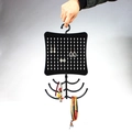 Creative black tree antler jewelry display rack for earrings and necklaces storage - Black Grid Hook Rack