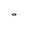 Macro shot of evil eye bead with black enamel and gold alloy eyelash frame detail - 9# Black Eye Shape