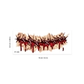 Realistic Halloween scar tattoo sticker with bloody stitches design, size 16x6.5 cm - Mouth Pattern (FF-028)