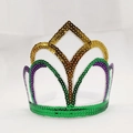 Mardi Gras pailletten kroon haarband, kleurrijke feest tiara voor verkleedpartijen. - Pailletten Kroon Stijl 6