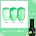 Transparentes Sea Glass Nagelgel SG03 in Seegrün mit 1-3 Schichten Abdeckung - Seegrün-SG03