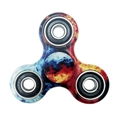 Three-arm fidget spinner featuring a vibrant fire and ice pattern with premium 608ZZ bearings - Flame Pattern 4-Bearing Model