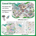 DIY Leisure Street PET sticker set with scene cards for creative miniature scrapbooking - Leisure Street (Series 22)