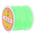Neon green 0.8mm nylon cord roll for jewelry making and hand-woven necklace crafts - Fluorescent Green