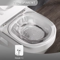 Transparent sitz bath for toilet with adhesive hook, ergonomic postpartum care basin - [PET] Transparent Color + Hook