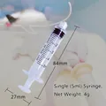 Siringa per alimentazione da 5ml per gattini e cuccioli lunga 84mm con scala chiara - Siringa singola da 5 ml
