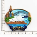 3D Sydney Australia resin fridge magnet showing Sydney Opera House with ruler for scale - Sydney Landmark
