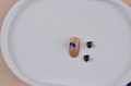 Blue heart gemstone nail charms with golden angel wings and AB zircon accents - Blue Heart Gold Angel Wing