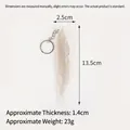 Portachiavi realistico a forma di gambero sgusciato, lungo 13,5 cm e largo 2,5 cm - Stile portachiavi / Gambero dritto trasparente (con occhi)