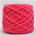 Ovillo de hilo de chenilla rosa suave para tejer bufandas y manualidades a mano - Rojo Sandía (10)