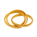 Three-band interlocking elastic gold bracelet with unique spiral spring texture - Gold Color Independent Multi-loop Bracelet (CK1174)