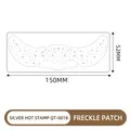 Silver freckle face tattoo sticker model QT-0018 with butterfly shape, size 150x52mm - Silver Foil Symmetrical Butterfly (QT-018)