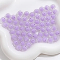 Translucent purple acrylic round beads with internal star texture for DIY jewelry making - Purple Faceted Round 8mm (100pcs)