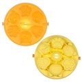 Stampi in silicone alimentare a forma di orso per pappe in arancione e giallo - Torta di riso a 6 cavità / Giallo