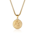 Goldene Sternzeichen-Halskette mit 3D-Prägung Waage-Anhänger und passender Box-Kette - Gold Waage