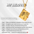 Golden titanium steel book necklace featuring a romantic kissing couple engraving on the cover - 50 Gold Lovers Style Necklace