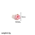 Detailed view of a pink flower charm with dimensions 18mm x 14.5mm and 2.3g weight - Pink Flower Pendant (TP032)