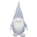Gnomo di Natale nordico in peluche con cappello grigio di paillettes e barba - Gnomo a gambe corte grigio / Grigio