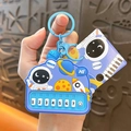 Porte-clés créatif piano astronaute bleu avec touches numérotées pour décoration de sac - Pendentif Piano Astronaute / Bleu