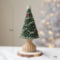 Miniature snow-dusted Christmas tree variant with red bows and a 17cm height - Large Christmas Tree