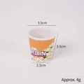 Miniature orange popcorn bucket model for DIY dollhouse kitchen with size dimensions - 3.5cm Popcorn Bucket (with Sticker)
