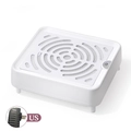 Professional white nail dust collector with US plug adapter and vortex grille design - LJSD Button-US Plug-White / White