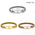Bracciale a rete con ciondolo a quadrifoglio in tonalità argento oro e rosa - Ciondolo Serratura Geometrica (Tipo G)