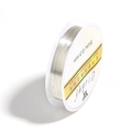 Detail view of 0.3mm silver color-preserving copper wire spool for DIY jewelry making - Silver (Tarnish Resistant)