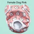 Roze loopsheidsbroekje voor honden met konijntjespatroon en staartopening - Roze Konijn (Vrouwtje)
