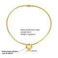 Collana in acciaio inossidabile dorato lucido con pendente a cuore cavo e chiusura magnetica - Stile Cuore Oro (R302)