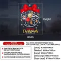Christmas static window sticker size guide showing red bow designs from 30x40cm to 100x130cm - Small / P-SD484 (Holiday Ornament)