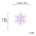 White snowflake embroidery patch with purple detail, 3.5x3.8cm DIY clothing accessory - 3.5x3.8cm / 11195-White Purple Snowflake