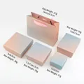 Schmuck-Geschenkbox-Set in Rosa mit Farbverlauf, Papiertüte und verschiedenen Größen - 5x5x3cm Box / Farbverlauf Rosa Blau
