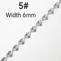 Detail of 6mm heart shaped stainless steel chain links with radial cut surface finish - 5# Striped Heart (6mm Width)