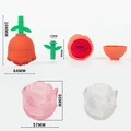 Stampo ghiaccio rosa arancione per whisky e massaggio viso con texture dettagliata - Arancione
