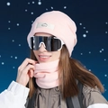 Roze winterset met fleece muts en sjaal voor oorbescherming en outdoor warmte - Roze (8668)