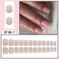 Short square matte press-on nails in dusty pink color with a 24-piece full set layout - Matte Nude Pink (DFYM-07)