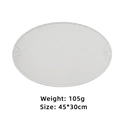 Faux leather oval placemat in light grey with embossed edges and 45x30cm dimensions - Oval Bow Light Grey
