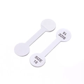 White dumbbell-shaped jewelry sticker labels for rings and eyewear with Size 18 print - Size 18 / 100pcs Pack / White
