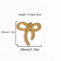 Detailed view of golden bow pendant with dimensions 28mm x 29mm and 4.7g weight info - Bowknot Shape (Style 4)
