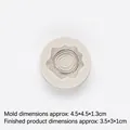 White silicone tree ring mold with wavy edges for soap, candle, and craft DIY projects - Style 1 / Gray