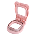 Pink bear shaped stainless steel sandwich cutter and mold for DIY bread making - Nordic Pink