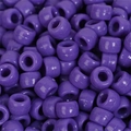 Stack of purple plastic cylinder pony beads for DIY craft jewelry making projects - Purple