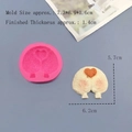 Molde de silicona rosa con forma de trasero de corgi para chocolate y dulces con corazón - Culo de Corgi