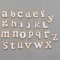 Set of 26 lowercase alphabet charms in white enamel and gold-tone finish for DIY jewelry - Alphabet Set (DY147) / Set of 26 / Style 29 White