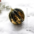 8cm black and gold sequined Christmas foam ball ornament with glitter accents - Black Gold Sequin Ball