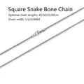 1mm Eckige Schlangenkette 45cm