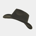 Classic olive green felt cowboy hat with wide brim and structured wool crown - M / Army Green