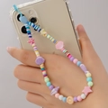 Dragonne de téléphone aux perles pastel avec motifs de coquillages marins - ZSZC10-Style Vie Marine Macaron